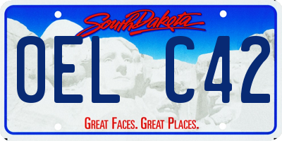 SD license plate 0ELC42