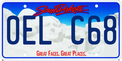 SD license plate 0ELC68