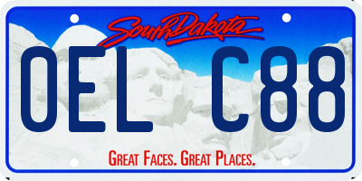 SD license plate 0ELC88