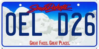 SD license plate 0ELD26