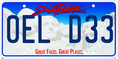 SD license plate 0ELD33