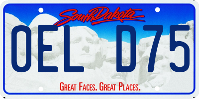 SD license plate 0ELD75
