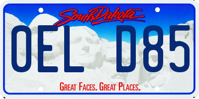 SD license plate 0ELD85