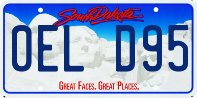 SD license plate 0ELD95