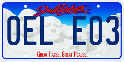 SD license plate 0ELE03
