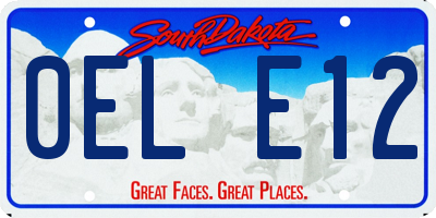 SD license plate 0ELE12