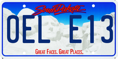 SD license plate 0ELE13