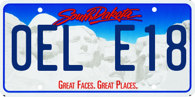 SD license plate 0ELE18
