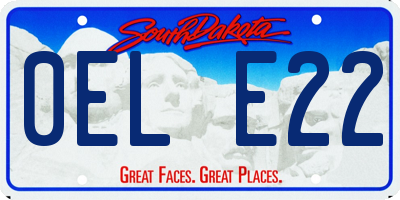SD license plate 0ELE22