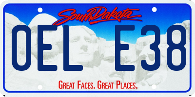 SD license plate 0ELE38