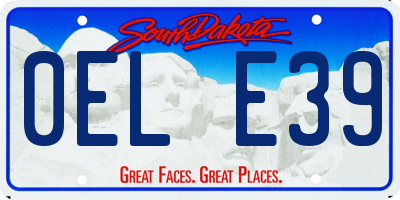 SD license plate 0ELE39
