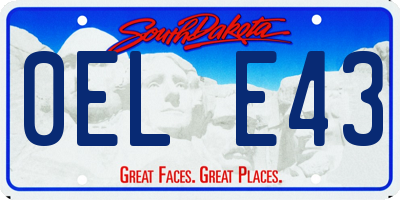 SD license plate 0ELE43