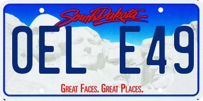 SD license plate 0ELE49