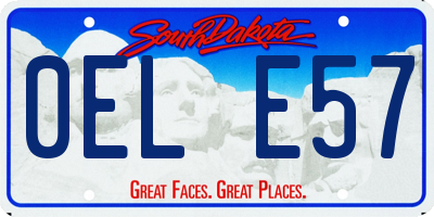 SD license plate 0ELE57