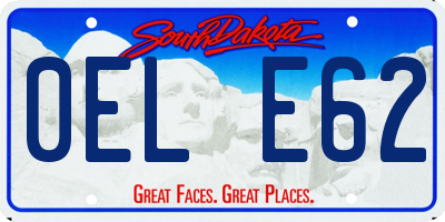 SD license plate 0ELE62