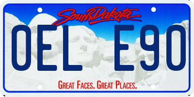 SD license plate 0ELE90