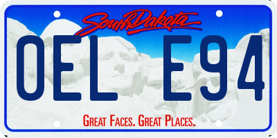 SD license plate 0ELE94