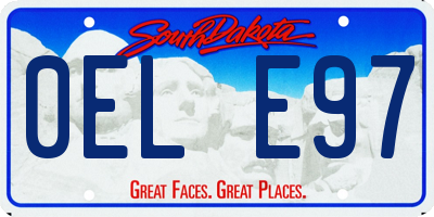SD license plate 0ELE97