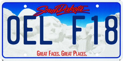 SD license plate 0ELF18