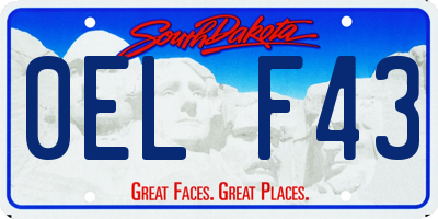 SD license plate 0ELF43