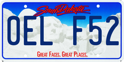 SD license plate 0ELF52