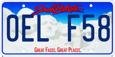 SD license plate 0ELF58