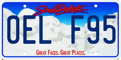 SD license plate 0ELF95