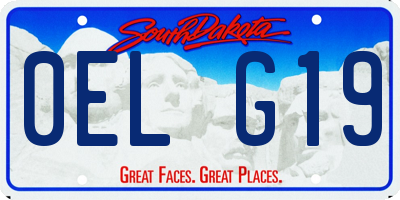 SD license plate 0ELG19