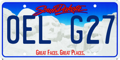 SD license plate 0ELG27