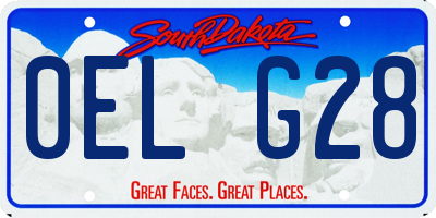 SD license plate 0ELG28