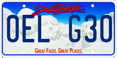 SD license plate 0ELG30