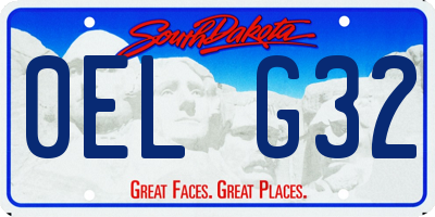 SD license plate 0ELG32