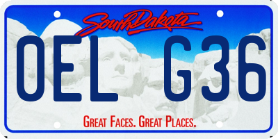 SD license plate 0ELG36