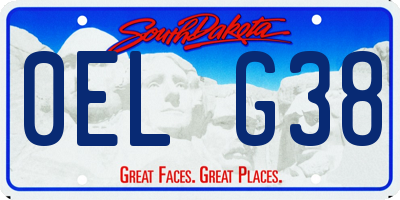 SD license plate 0ELG38