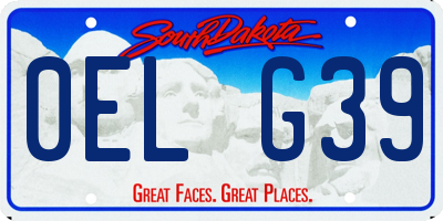 SD license plate 0ELG39