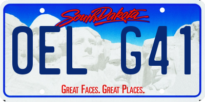 SD license plate 0ELG41