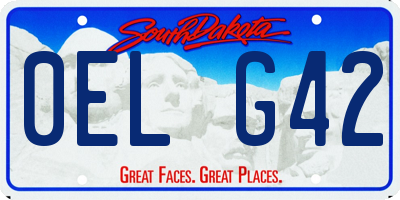 SD license plate 0ELG42