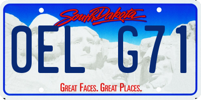 SD license plate 0ELG71