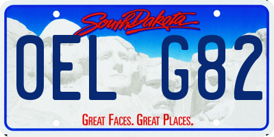 SD license plate 0ELG82