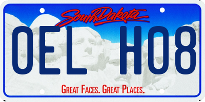SD license plate 0ELH08