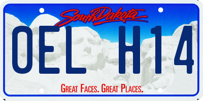 SD license plate 0ELH14