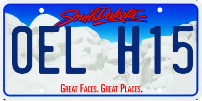 SD license plate 0ELH15