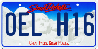 SD license plate 0ELH16
