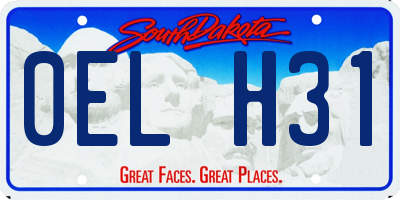 SD license plate 0ELH31