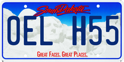 SD license plate 0ELH55