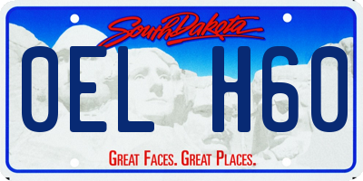 SD license plate 0ELH60