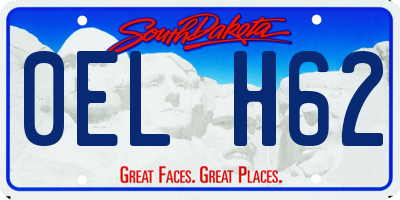 SD license plate 0ELH62