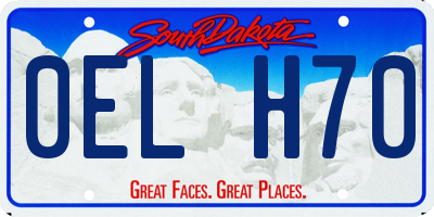 SD license plate 0ELH70