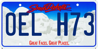 SD license plate 0ELH73