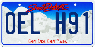 SD license plate 0ELH91